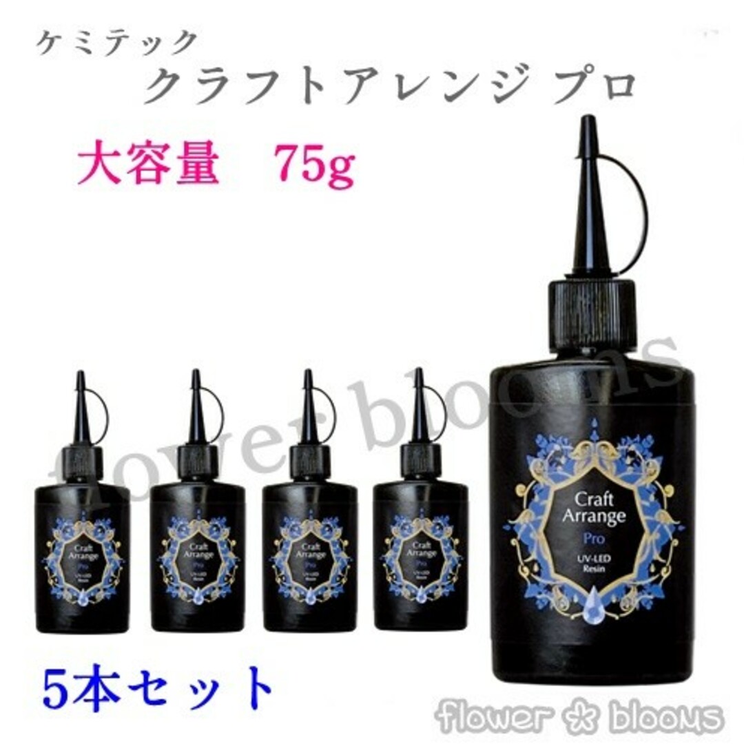 【5本セット】75ｇ ケミテックUV-LED レジン液 クラフトアレンジPro