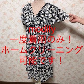 モディファイ(Modify)の★modify/モディファイ★半袖チュニックワンピース40(M.9号)(ひざ丈ワンピース)