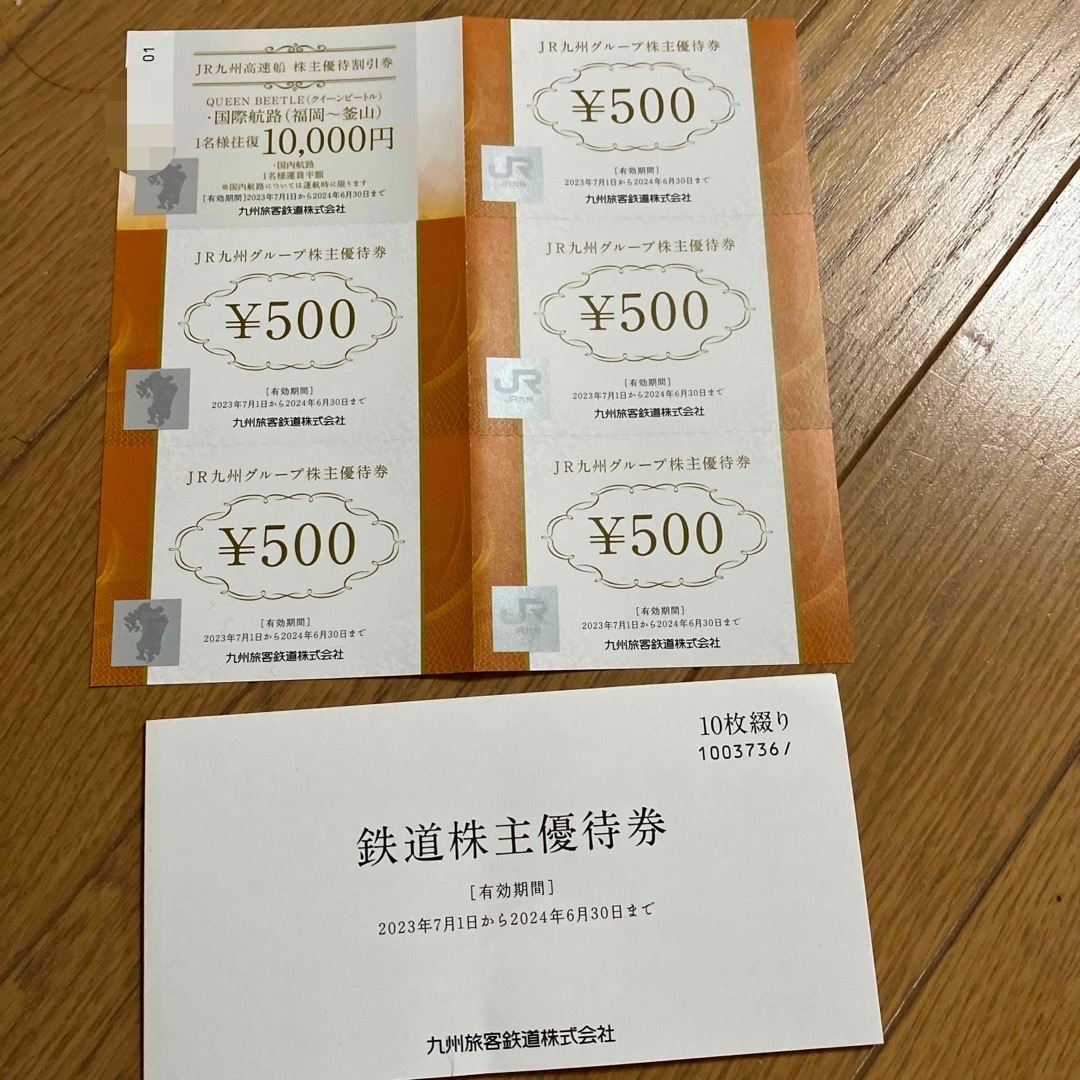 jr九州株主優待　1日乗車券　10枚