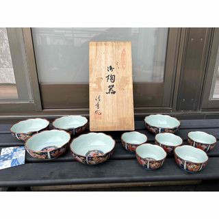 金襴手古伊万里 親子鉢揃など5点セット(食器)