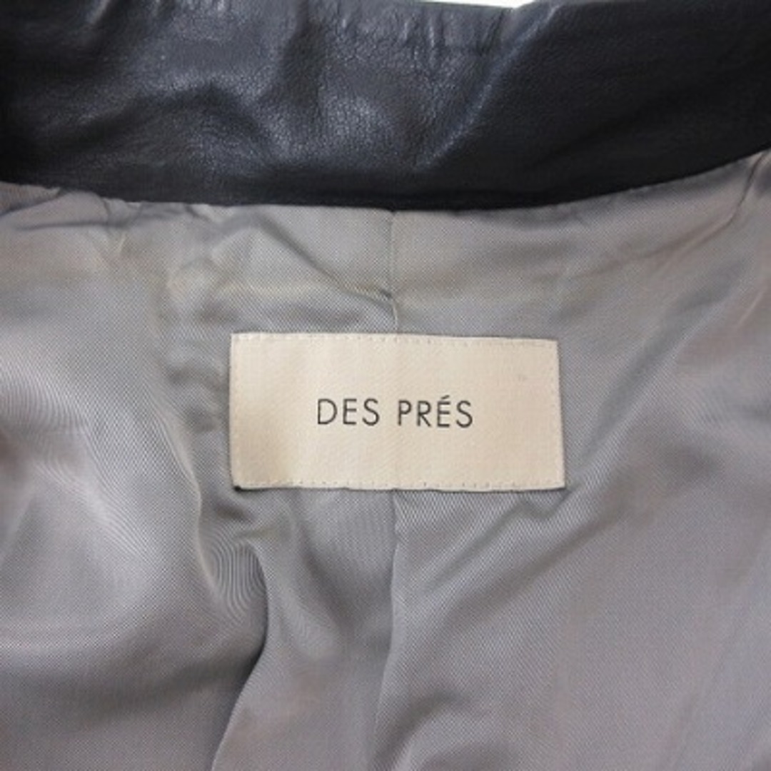 DES PRES(デプレ)のデプレ DES PRES トゥモローランド ラムレザー コート 黒 1 約S-M レディースのジャケット/アウター(その他)の商品写真