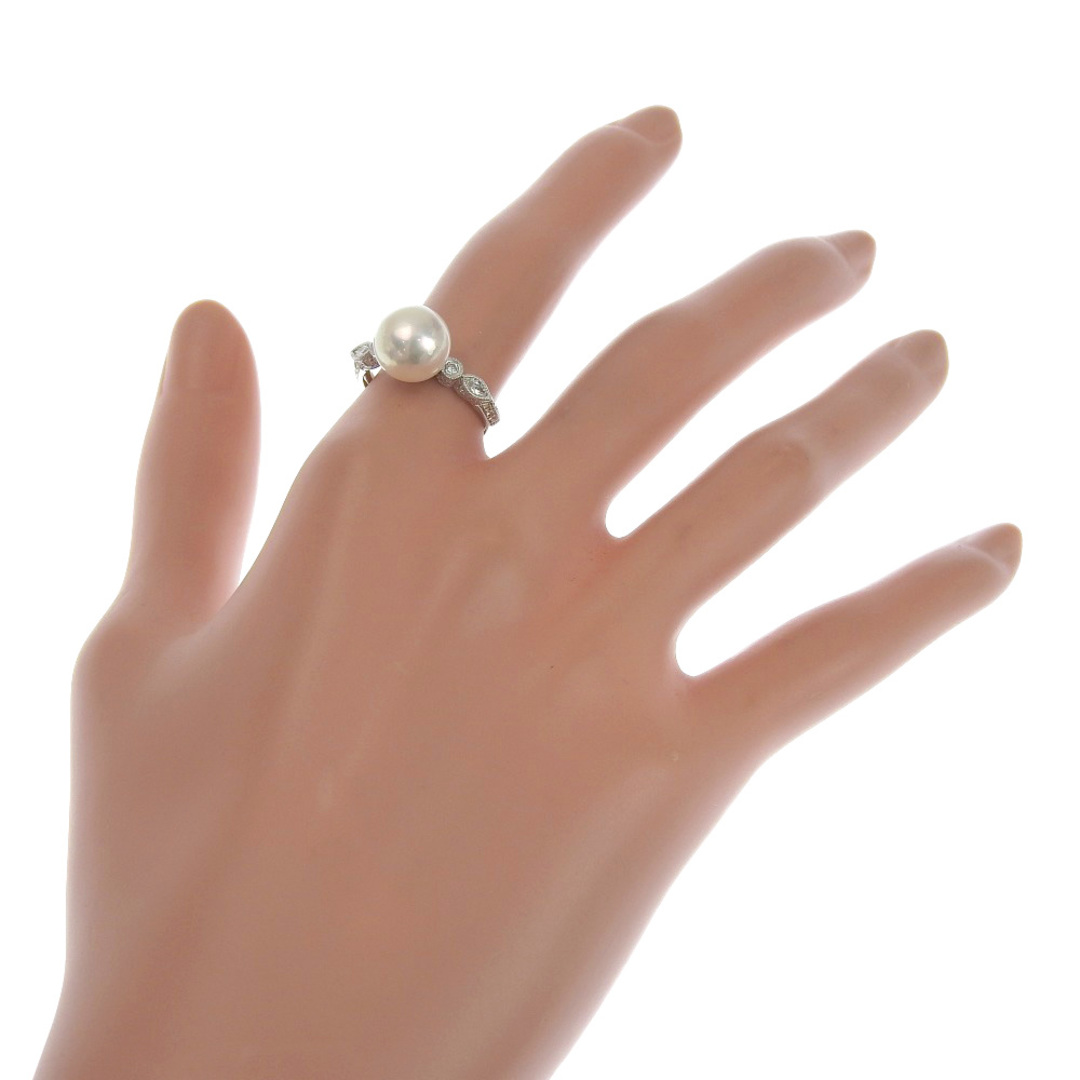 真珠10ｍｍ K18ホワイトゴールド×パール×ダイヤモンド 12号 レディース リング・指輪 1