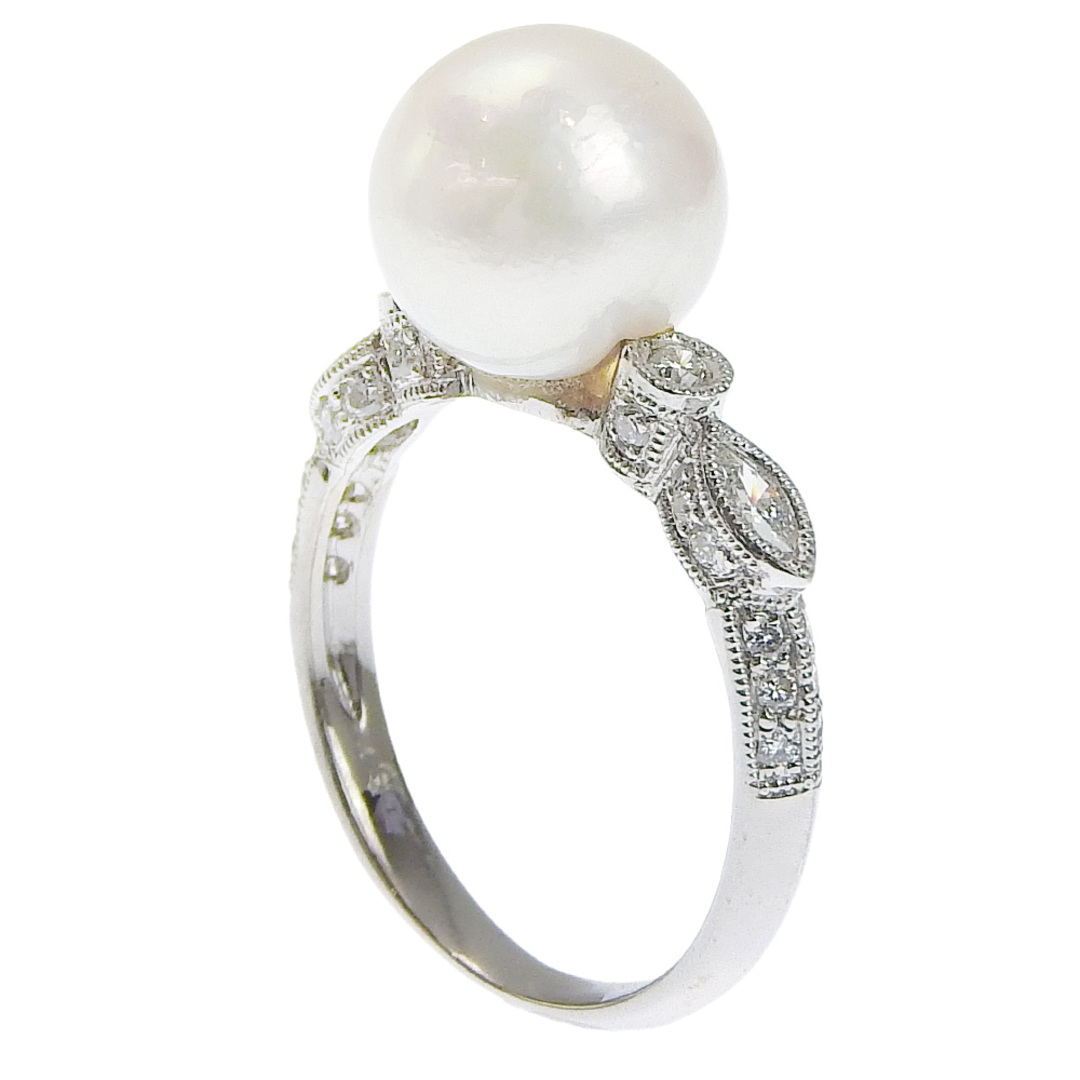 真珠10ｍｍ K18ホワイトゴールド×パール×ダイヤモンド 12号 レディース リング・指輪 2