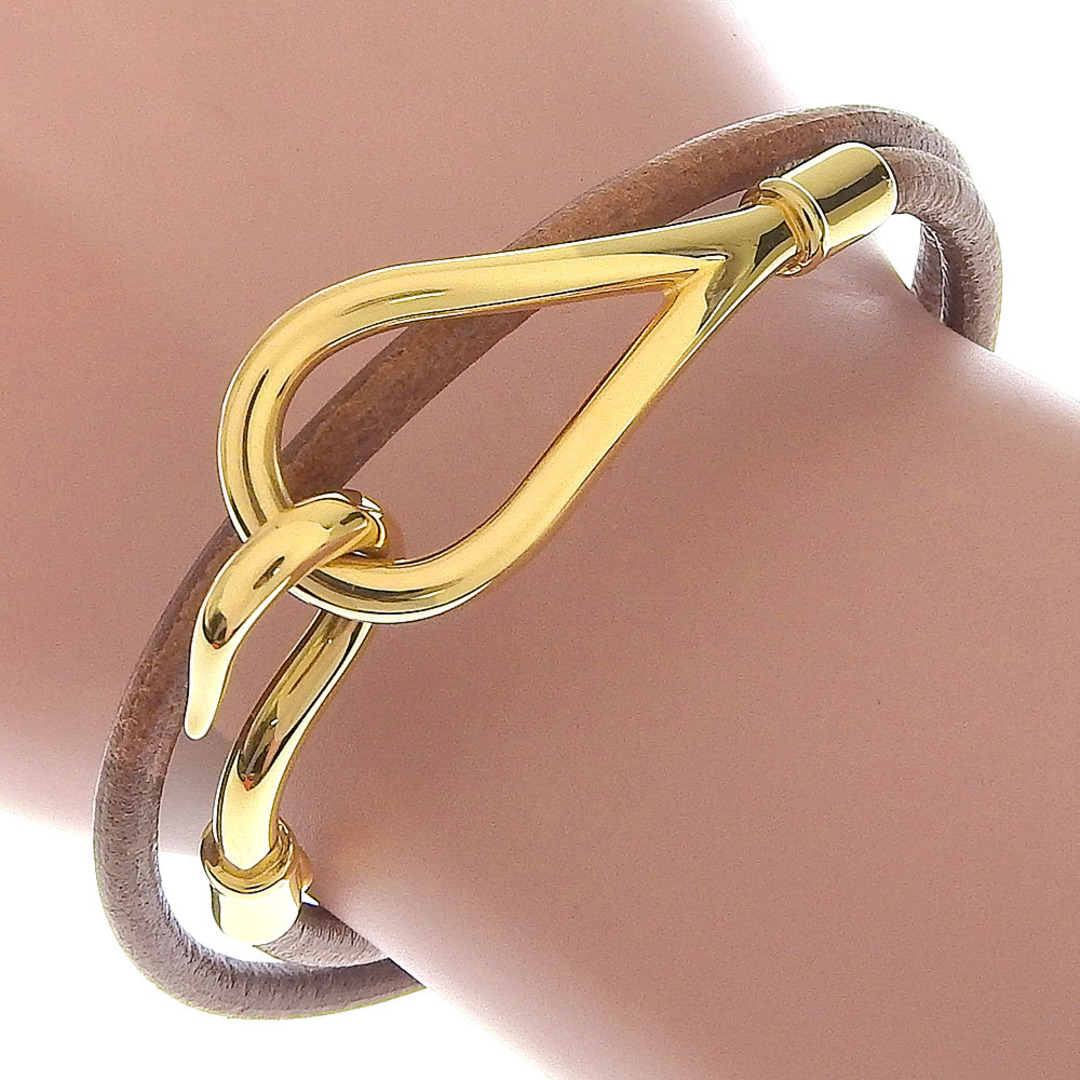 HERMES】エルメス ジャンボチョーカー ブレスレット レザー×金メッキ