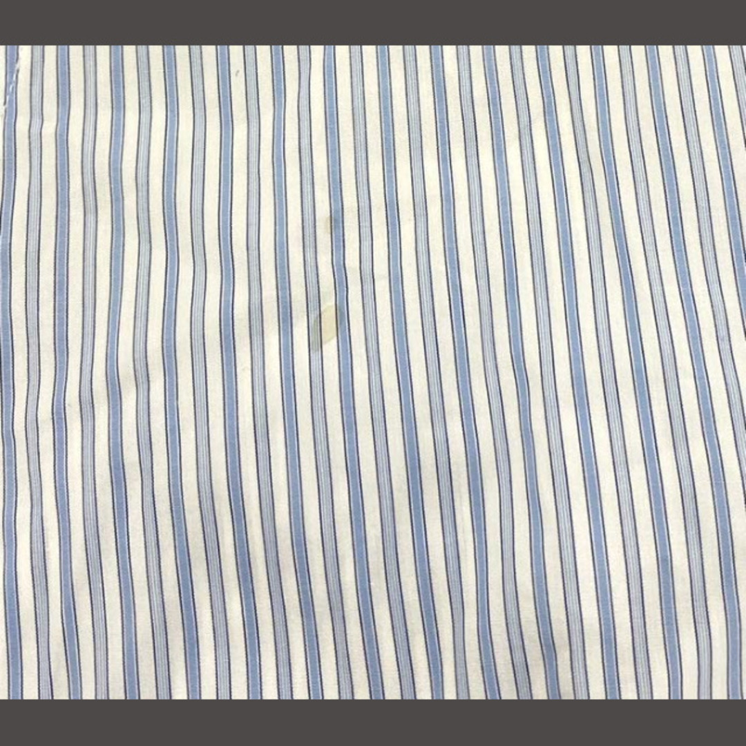 PRADA(プラダ)のプラダ PRADA ストライプシャツ 半袖 コットン 43 17 XL 青 白 メンズのトップス(シャツ)の商品写真