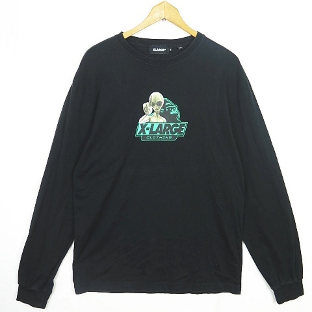 X-LARGE L/S TEE GREY Tシャツ 長袖 M ブラック