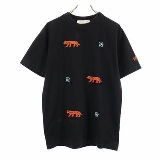 ケンゾー(KENZO)のケンゾー エイチアンドエム ビーズロゴ 半袖 Tシャツ S ブラック系 KENZO H＆M メンズ 【中古】  【230627】(Tシャツ/カットソー(半袖/袖なし))