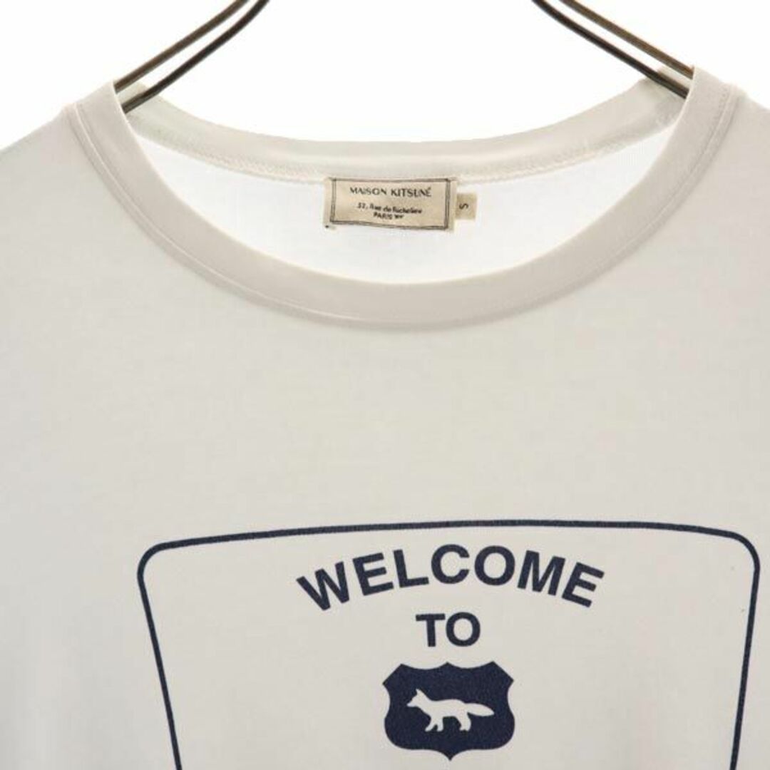 メゾンキツネ プリント 半袖 Tシャツ S ホワイト系 MAISON KITSUNE メンズ   【230627】 メール便可