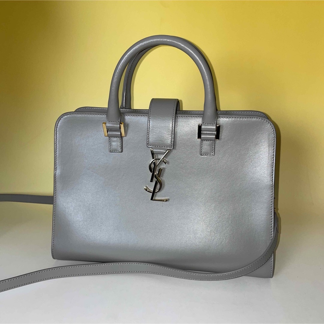 Saint Laurent - サンローランパリ 極美品 2way ベイビーカバス グレー
