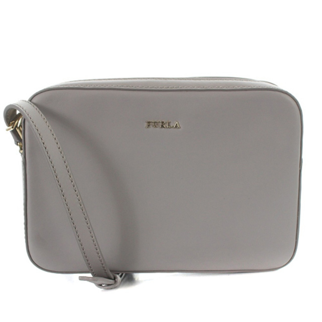 美品 FURLA ショルダーバッグ リリー ホワイトブラック バイカラー-