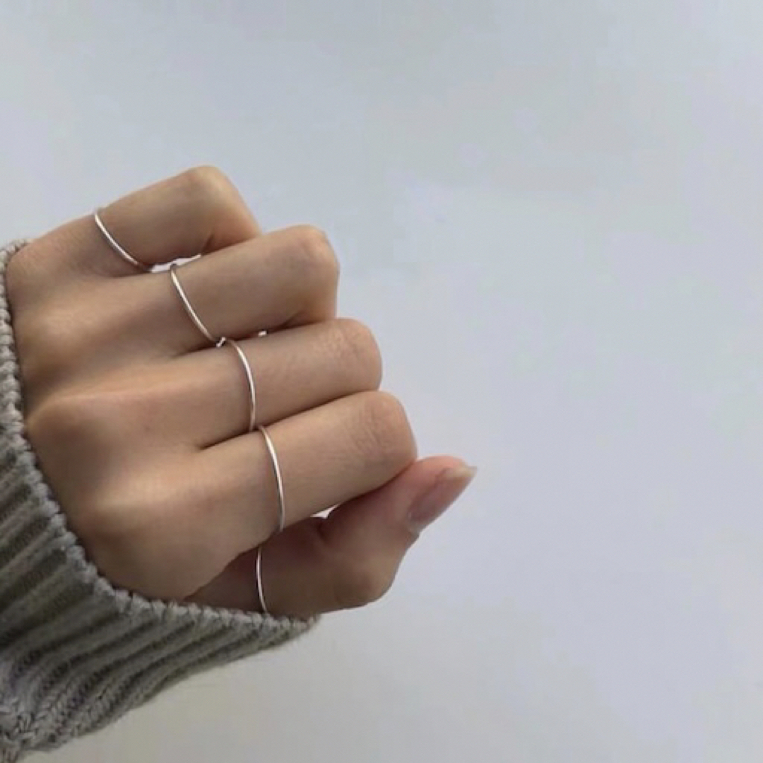 Plage(プラージュ)の再販【silver 925 】華奢なシンプルリング《9号》 レディースのアクセサリー(リング(指輪))の商品写真