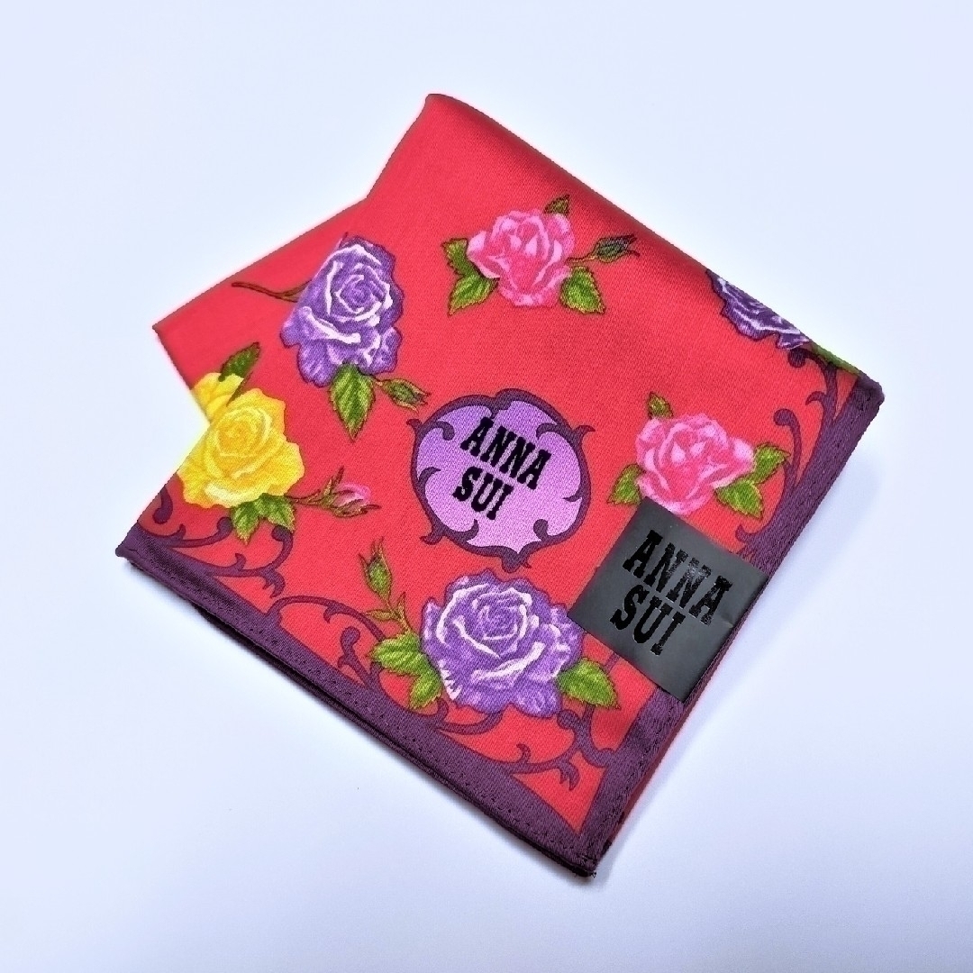 ANNA SUI(アナスイ)のANNA SUI/アナスイ ハンカチ  　レッド×薔薇 レディースのファッション小物(ハンカチ)の商品写真