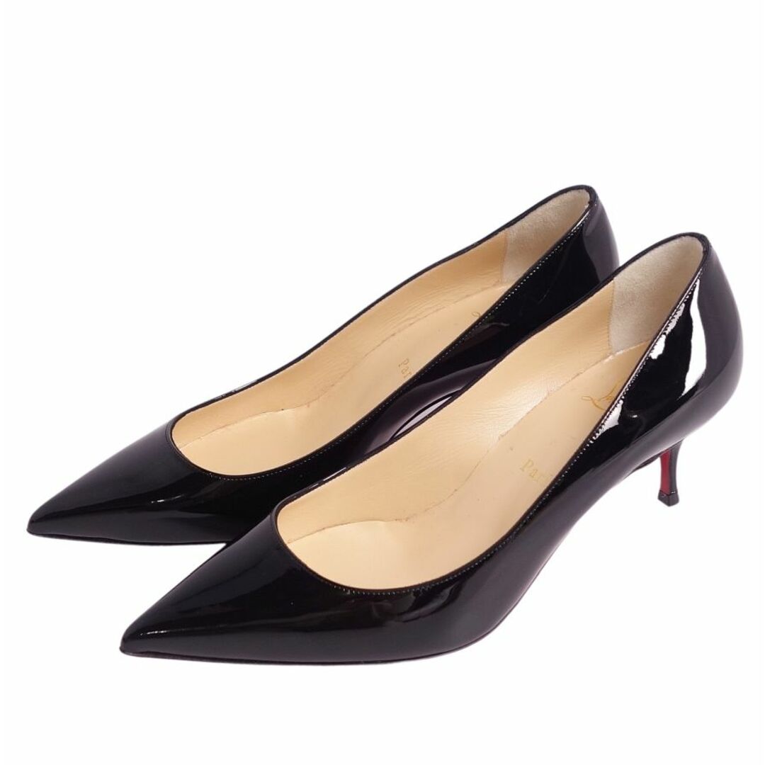 未使用 クリスチャンルブタン Christian Louboutin パンプス ポインテッドトゥ パテントレザー ヒール シューズ 靴 レディース  38(25cm相当) ブラック