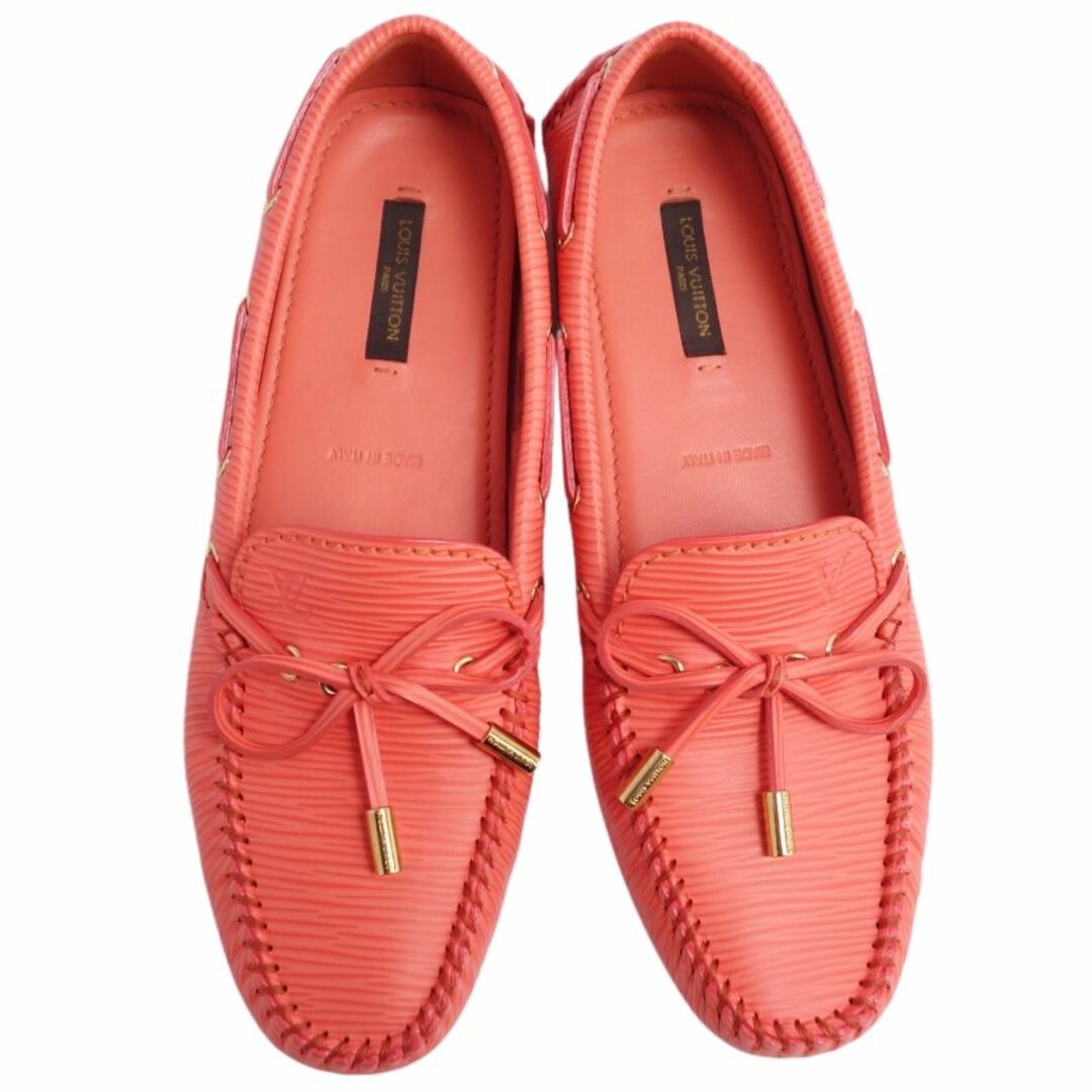 LOUIS VUITTON(ルイヴィトン)のルイヴィトン LOUIS VUITTON ローファー ドライビングシューズ エピレザー LVロゴ シューズ 靴 レディース 36.5M(23.5cm相当) サーモンピンク レディースの靴/シューズ(ローファー/革靴)の商品写真