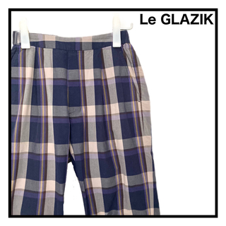 【Le GLAZIK】　ルグラジック　イージーパンツ　カジュアル　チェック　34