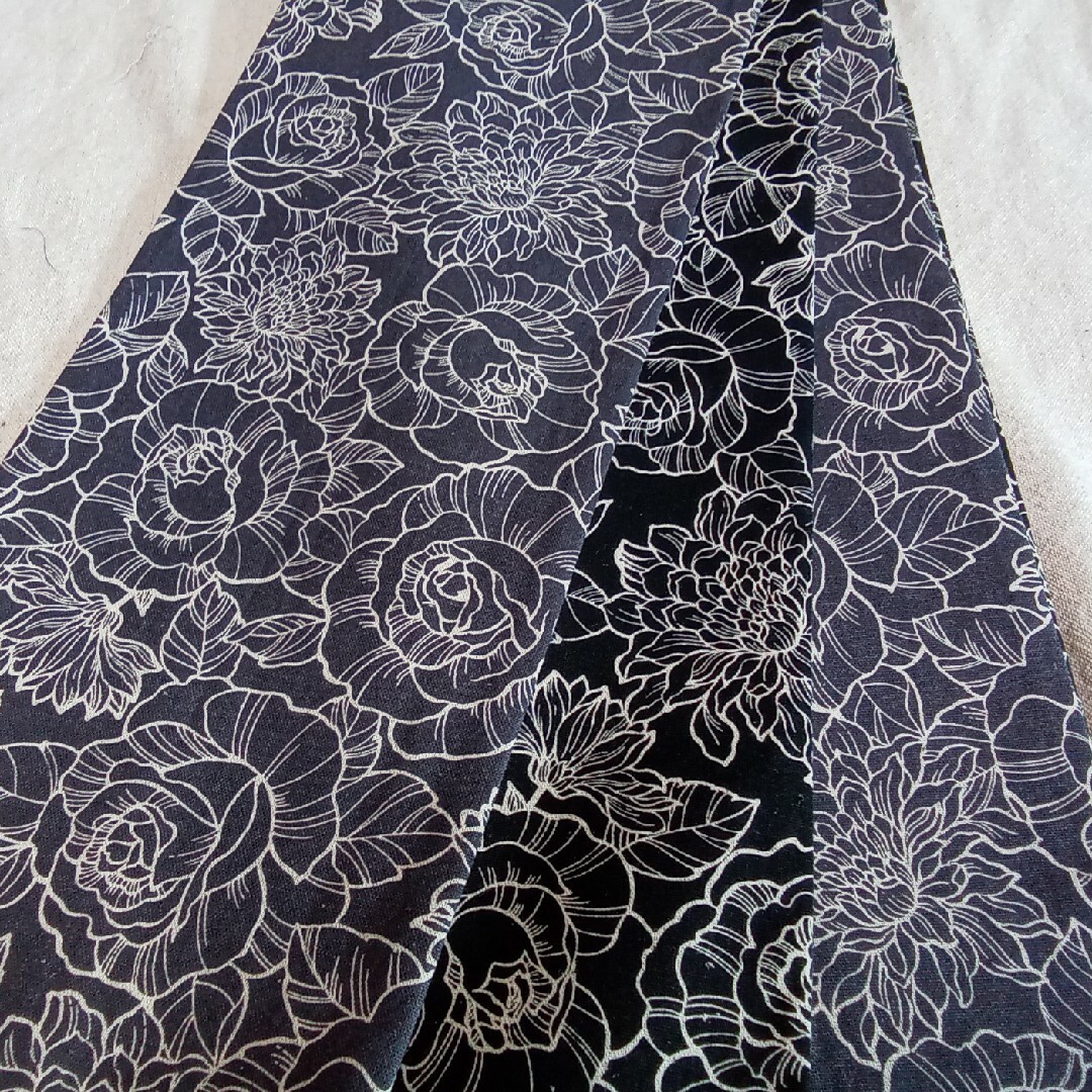 No.1214綿麻 半幅帯兵児帯☆ハンドメイド