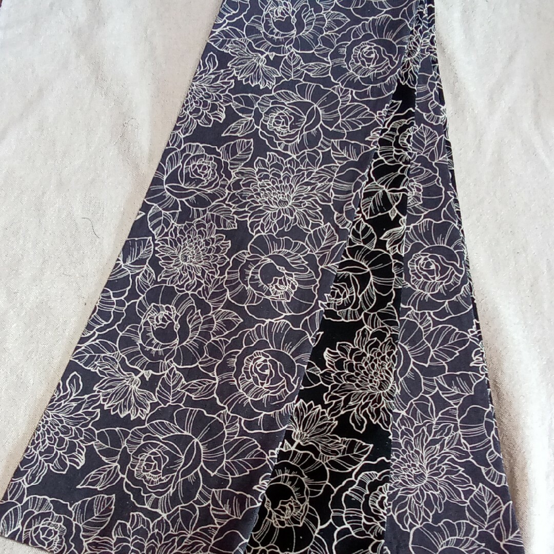 No.1214綿麻 半幅帯兵児帯☆ハンドメイド
