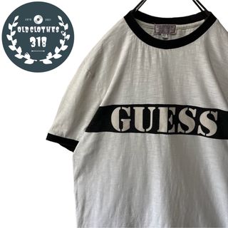 ゲス(GUESS)の【GUESS JEANS】ゲスジーンズ S/S リンガーTee センターロゴ(Tシャツ/カットソー(半袖/袖なし))