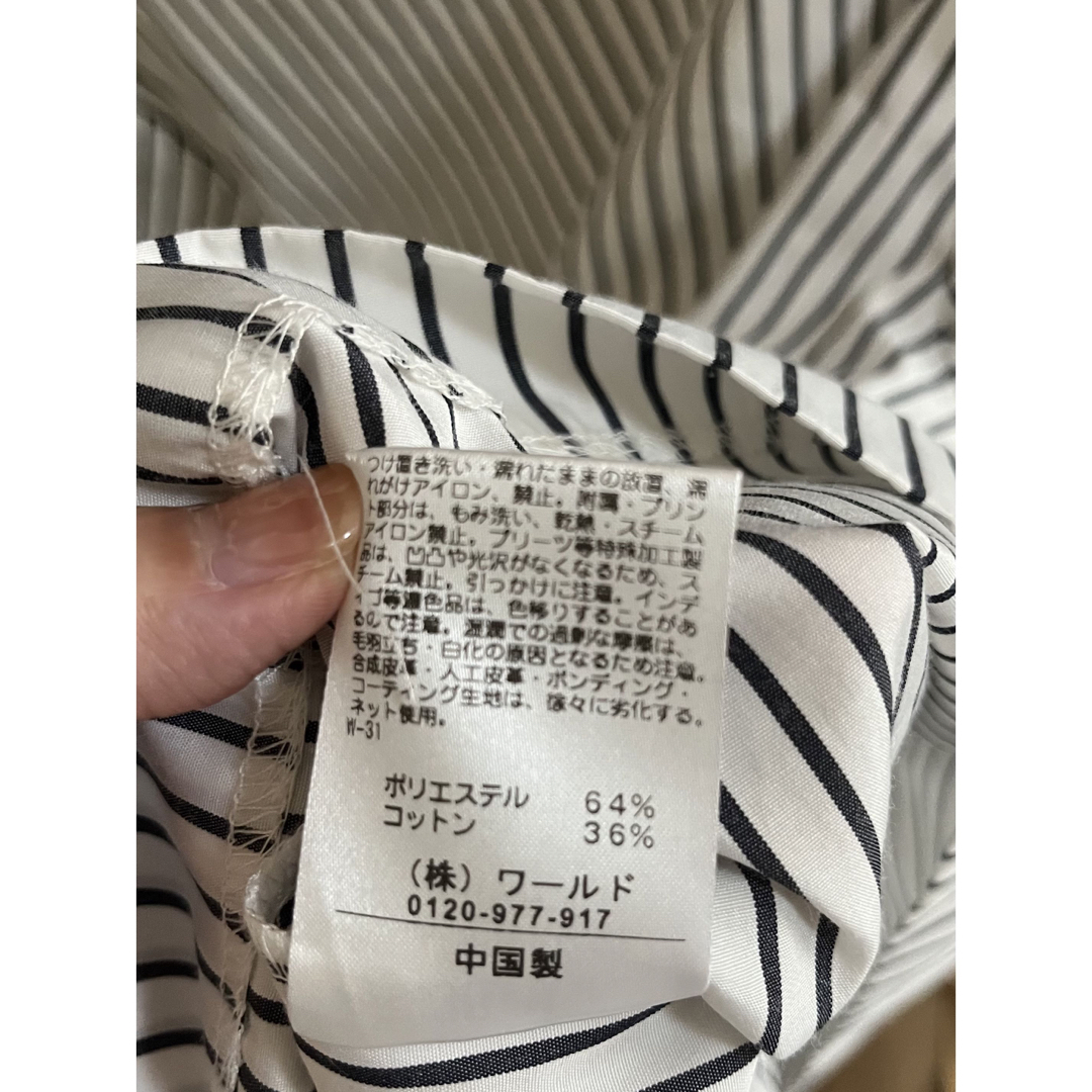 キレイめストライプシャツ＊M レディースのトップス(シャツ/ブラウス(半袖/袖なし))の商品写真