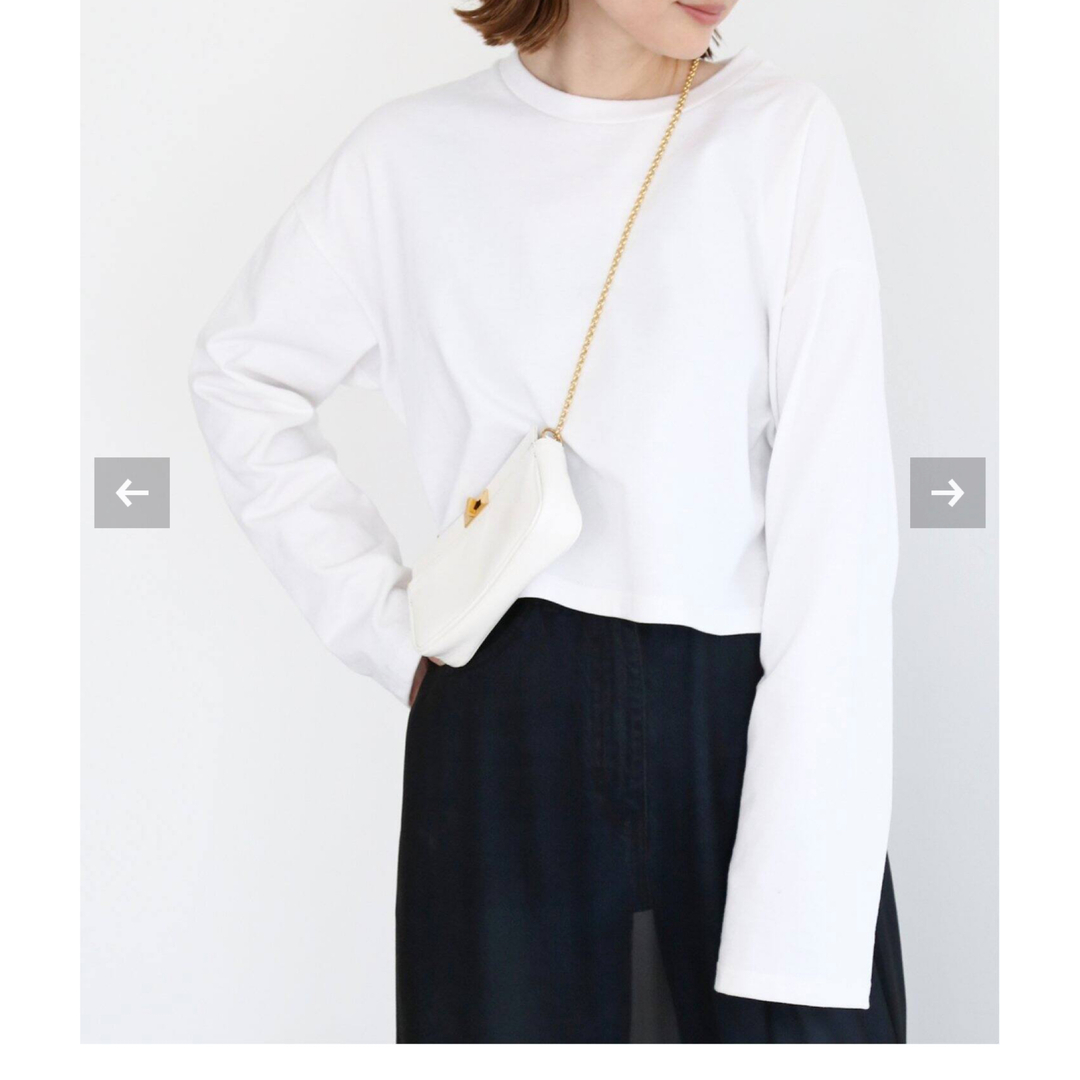 Deuxieme Classe Cropped L/S Tシャツ　ホワイト