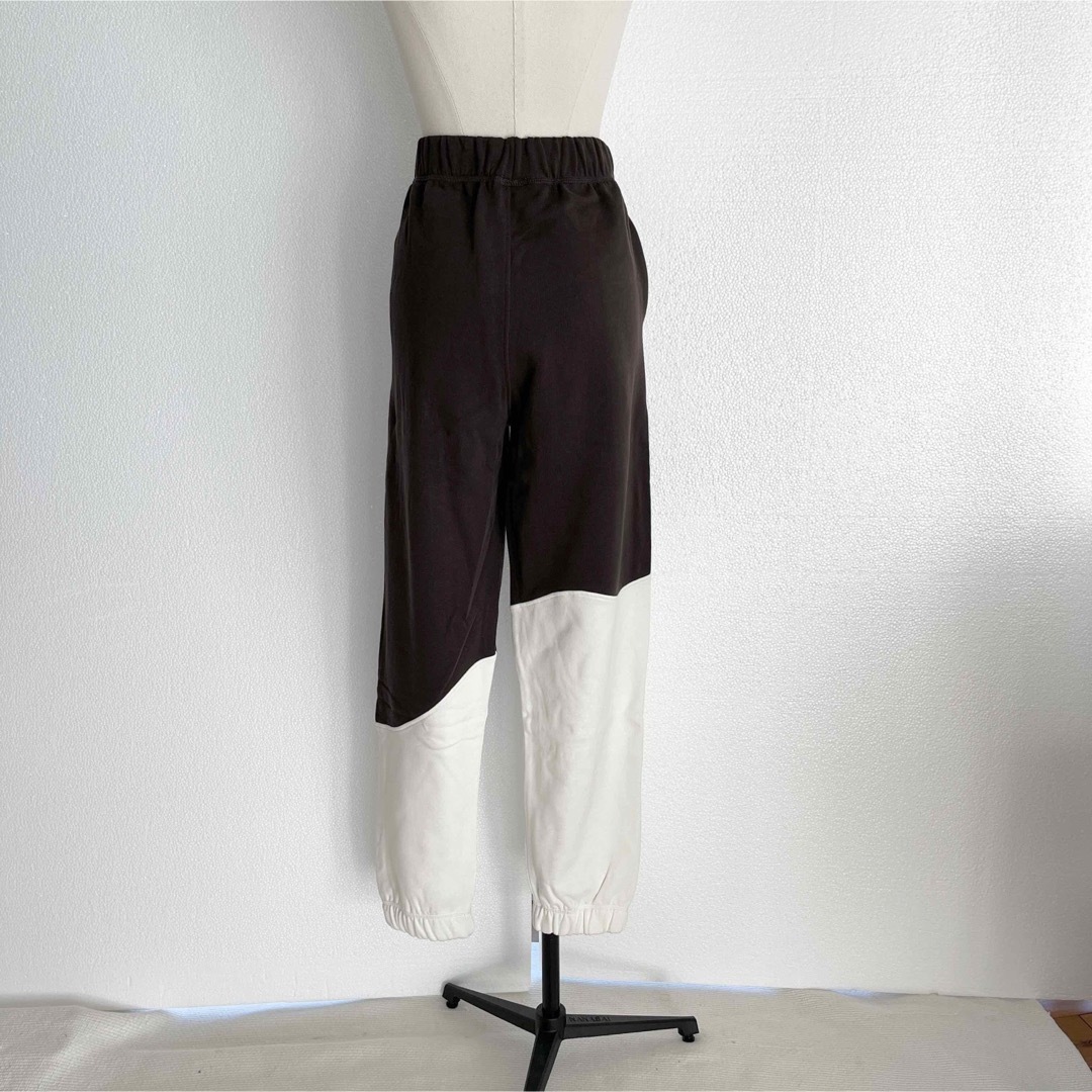 GANNI ガニー ロゴ入り デザインスウェットパンツ ブラウン Mサイズ