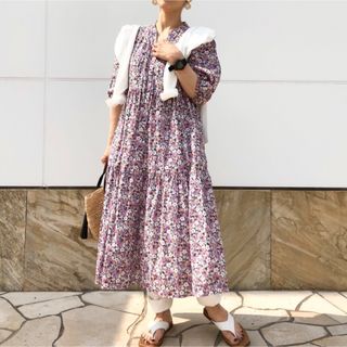 ユニクロ(UNIQLO)のポール & ジョー コットンティアードワンピース(ロングワンピース/マキシワンピース)