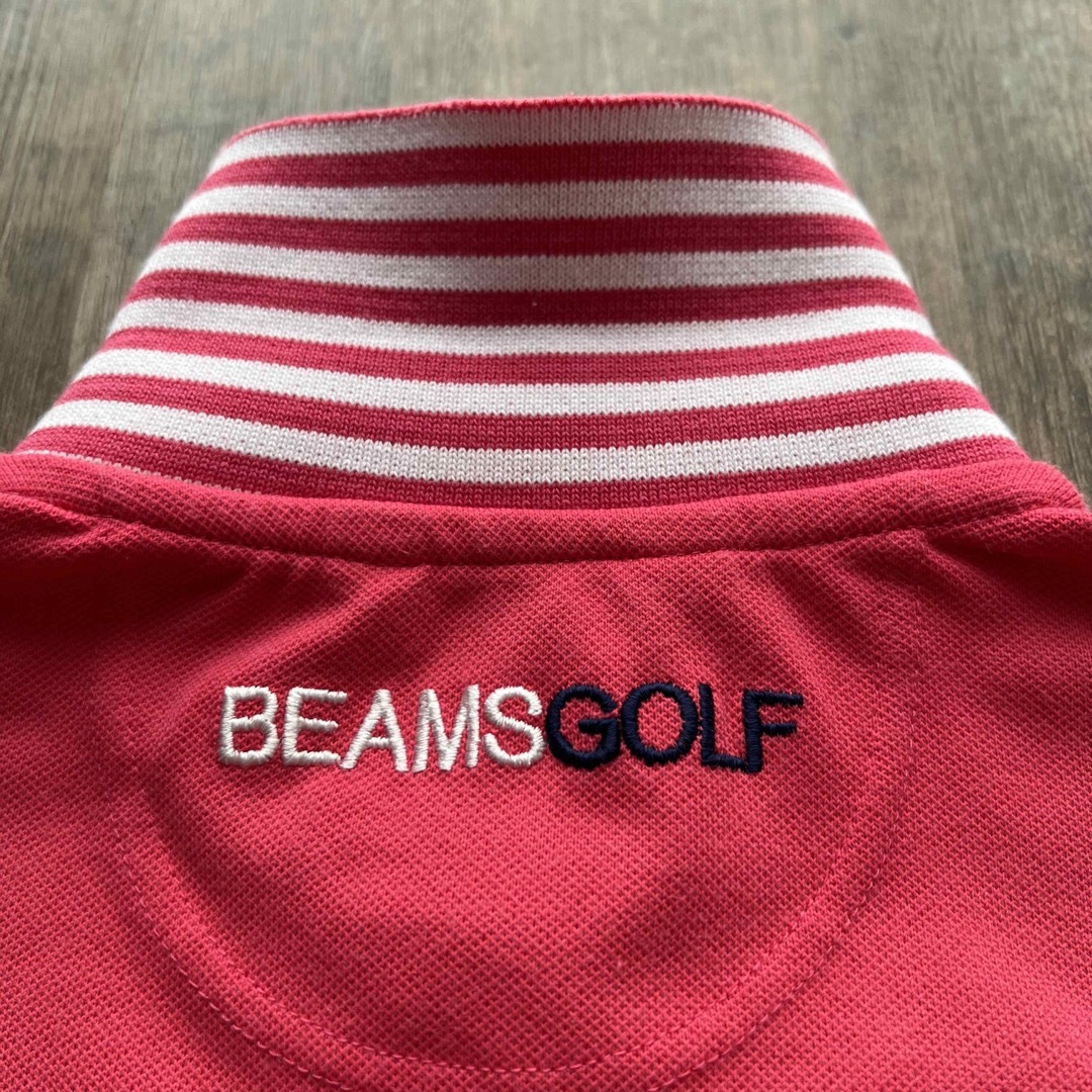 ビームスゴルフ BEAMS GOLF ゴルフウェア ポロシャツ ピンク M - ウエア