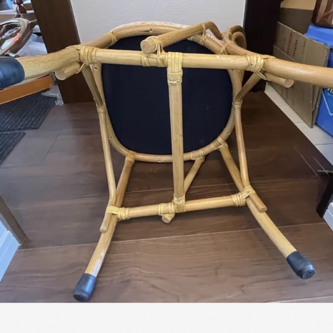 アンティークレトロ藤製品ラタン椅子 2