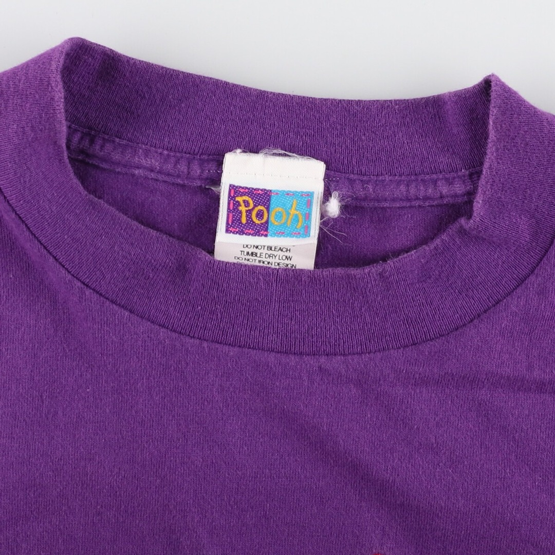 90年代 Pooh POOH くまのプーさん キャラクタープリントTシャツ USA製 メンズL ヴィンテージ /eaa348392