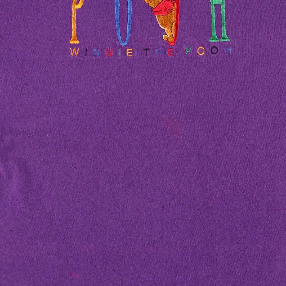 90年代 Pooh POOH くまのプーさん キャラクタープリントTシャツ USA製 メンズL ヴィンテージ /eaa348392