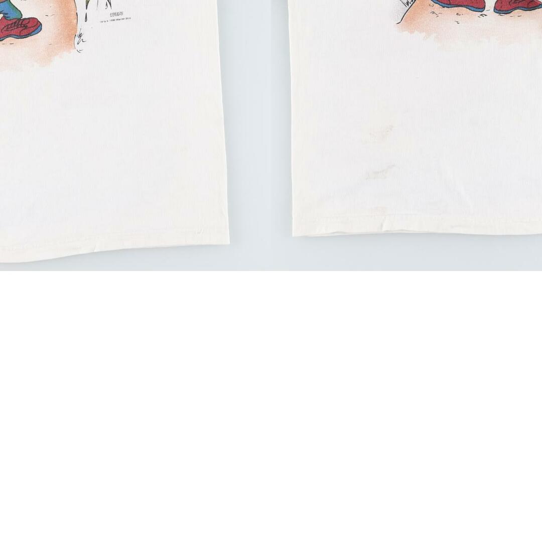 90年代 ルーニーテューンズ LOONEY TUNES TASMANIAN DEVIL タズマニアンデビル 大判 両面プリント キャラクタープリントTシャツ USA製 メンズXL ヴィンテージ /eaa347609