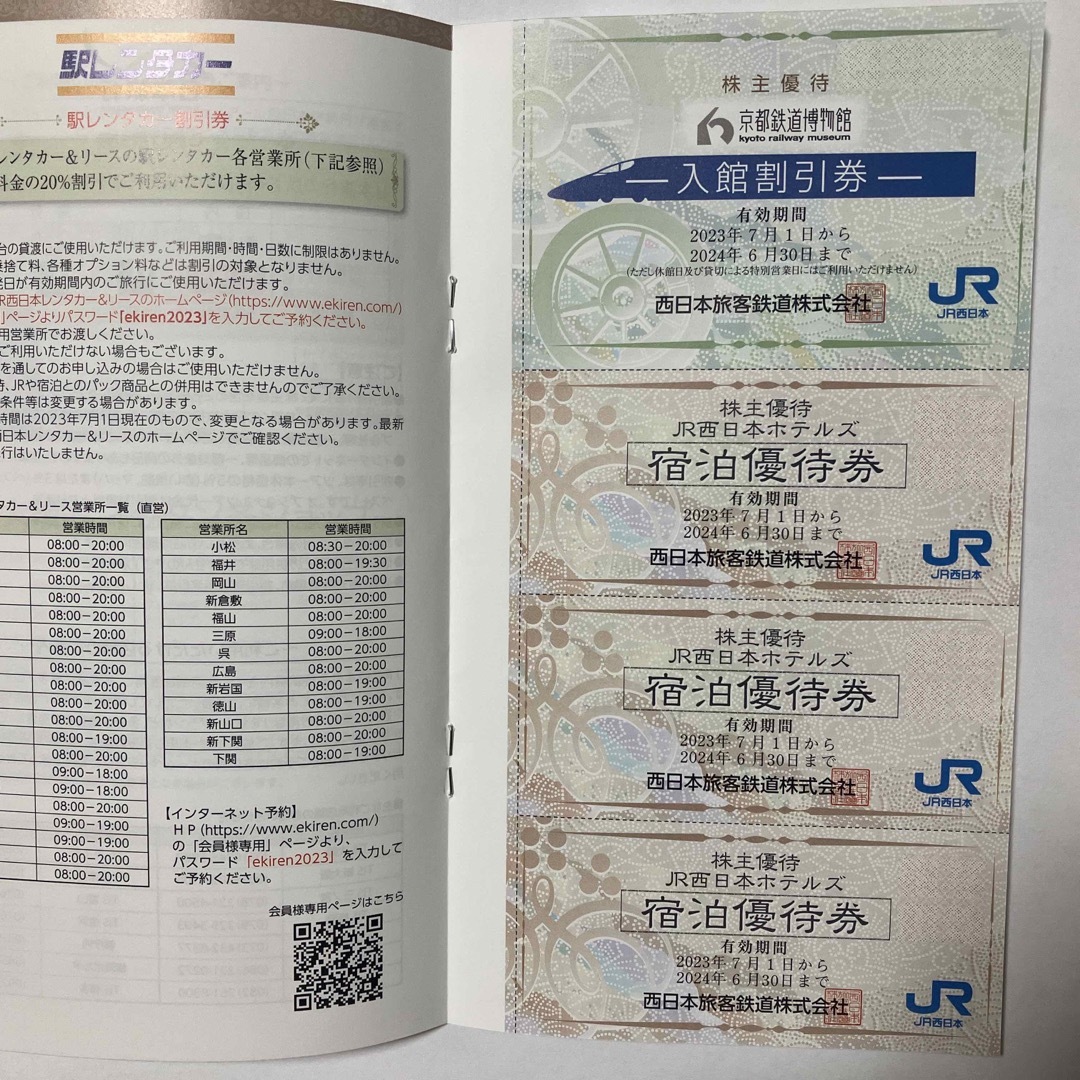 【最新版】JR西日本旅客鉄道株主優待＆割引チケット 3