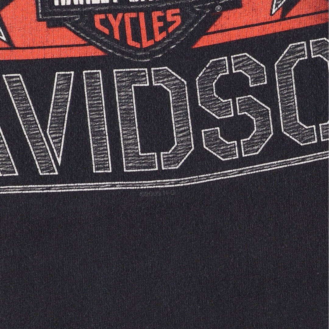 Harley Davidson(ハーレーダビッドソン)の古着 ハーレーダビッドソン Harley-Davidson 両面プリント モーターサイクル バイクTシャツ USA製 メンズL /eaa348354 メンズのトップス(Tシャツ/カットソー(半袖/袖なし))の商品写真