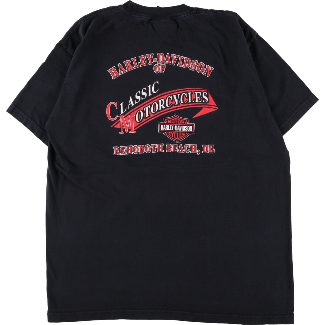 Harley Davidson(ハーレーダビッドソン)の古着 ハーレーダビッドソン Harley-Davidson 両面プリント モーターサイクル バイクTシャツ メンズXL /eaa348359 メンズのトップス(Tシャツ/カットソー(半袖/袖なし))の商品写真