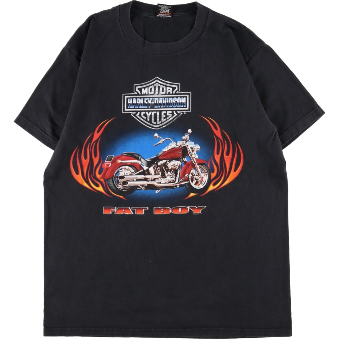 Harley Davidson(ハーレーダビッドソン)の古着 ハーレーダビッドソン Harley-Davidson 両面プリント モーターサイクル バイクTシャツ メンズL /eaa348360 メンズのトップス(Tシャツ/カットソー(半袖/袖なし))の商品写真