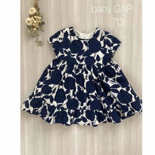 ベビーギャップ(babyGAP)の＊最終お値下げ＊【美品】ベビーギャップ　花柄ワンピース(ワンピース)