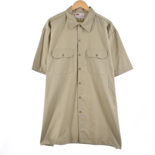 ディッキーズ(Dickies)の古着 ディッキーズ Dickies 半袖 ワークシャツ メンズXXL /eaa349100(シャツ)