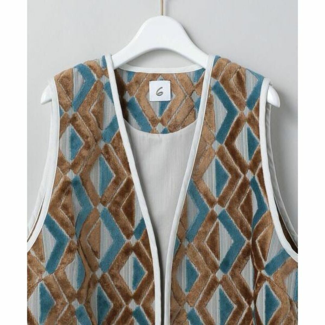 ＜6(ROKU)＞DIAMOND MOTIF CUT PILE VEST/ベスト