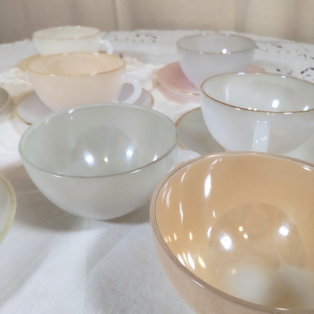 DURALEX - Alcopal フランス ヴィンテージティーカップ 8カップ DURALEX - Alcopal フランス ヴィンテージティーカップ 8カップ