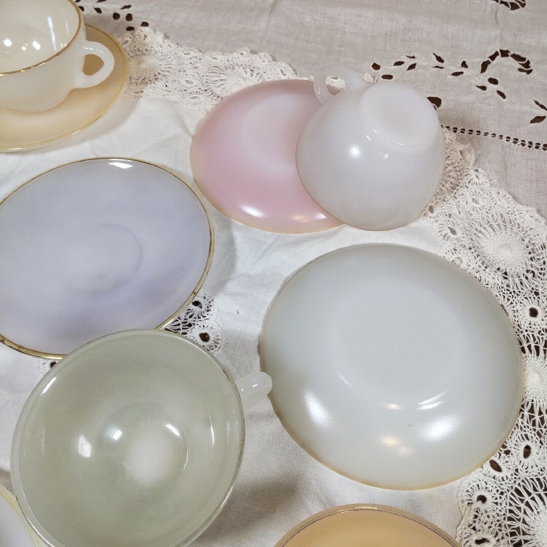 DURALEX - Alcopal フランス ヴィンテージティーカップ 8カップ DURALEX - Alcopal フランス ヴィンテージティーカップ 8カップ