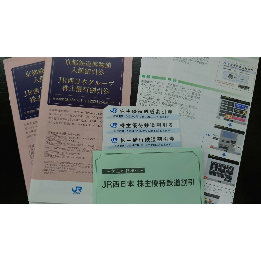 JR西日本株主優待鉄道割引券1枚