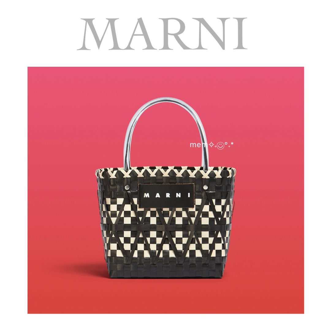 Marni(マルニ)の♡MARNI♡マルニマーケット♡大人気♡新品♡正規品♡ステンシルバッグ♡ブラック レディースのバッグ(ハンドバッグ)の商品写真