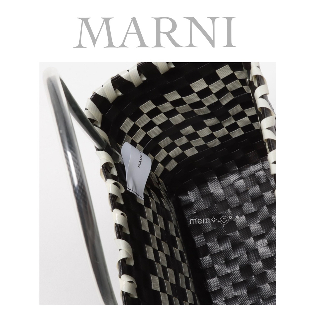 Marni(マルニ)の♡MARNI♡マルニマーケット♡大人気♡新品♡正規品♡ステンシルバッグ♡ブラック レディースのバッグ(ハンドバッグ)の商品写真