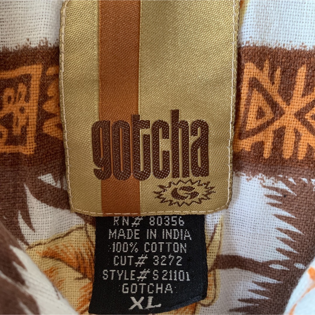 GOTCHA(ガッチャ)の【ヴィンテージ】ガッチャ 古着 メンズ 90s アロハシャツ XL 希少 1点物 メンズのトップス(シャツ)の商品写真