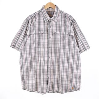 カーハート(carhartt)の古着 カーハート Carhartt RELAXED FIT 半袖 チェックシャツ メンズXL /eaa348219(シャツ)