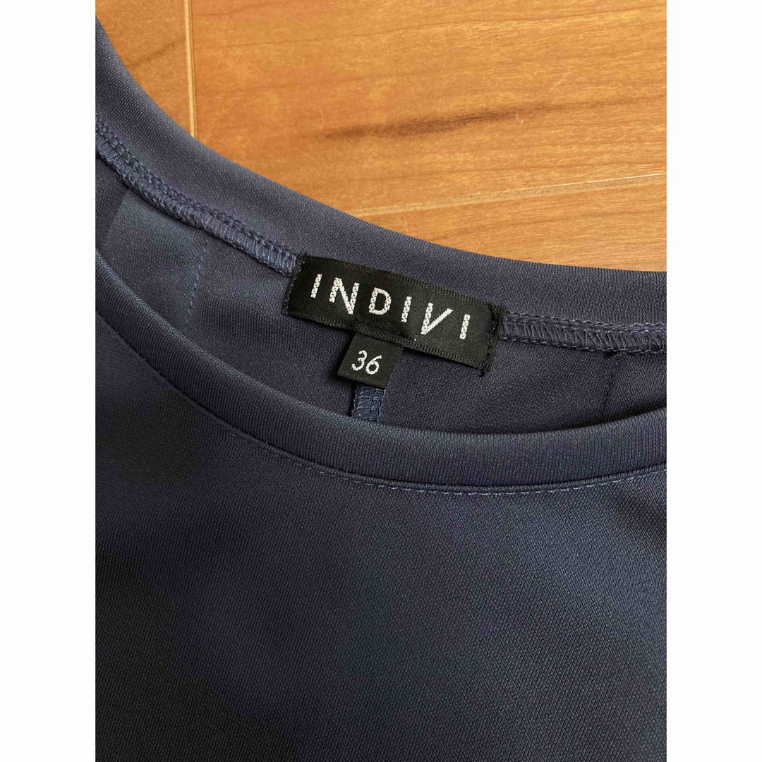 INDIVI(インディヴィ)の最終値下げ☆インディヴィ☆マットジャージフレアワンピース レディースのワンピース(ロングワンピース/マキシワンピース)の商品写真