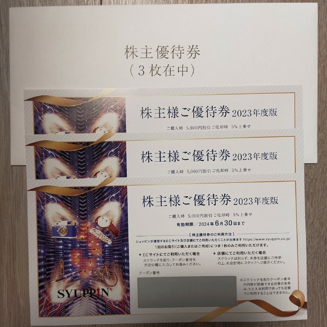 SYUPPIN  株主優待 3枚