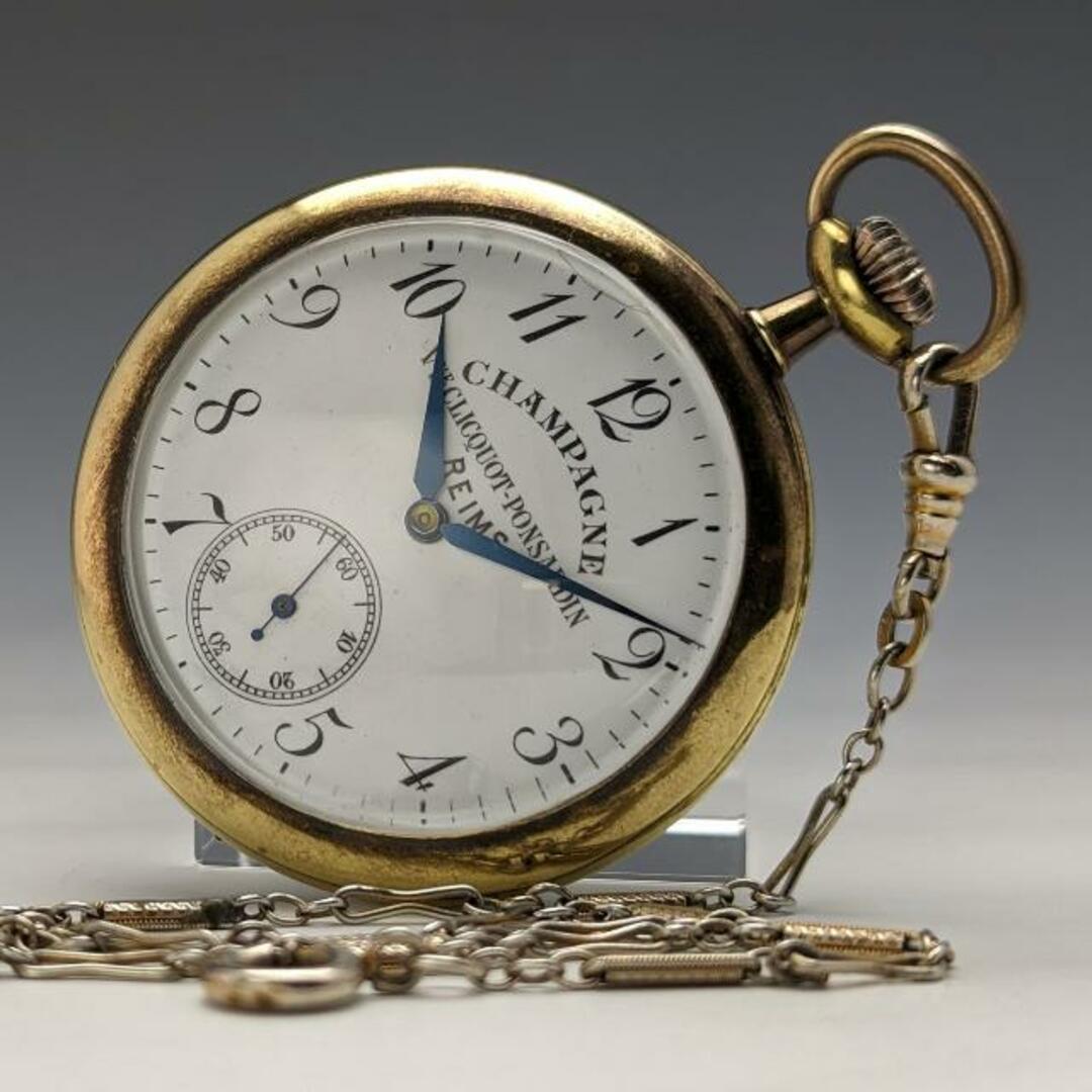 1900年頃 スイスアンティーク 無銘 懐中時計 動作良好 チェーン付目立った傷や汚れのない美品機能