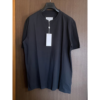 マルタンマルジェラ(Maison Martin Margiela)の黒S新品 メゾン マルジェラ レギュラー コットン Tシャツ ブラック 22SS(Tシャツ/カットソー(半袖/袖なし))
