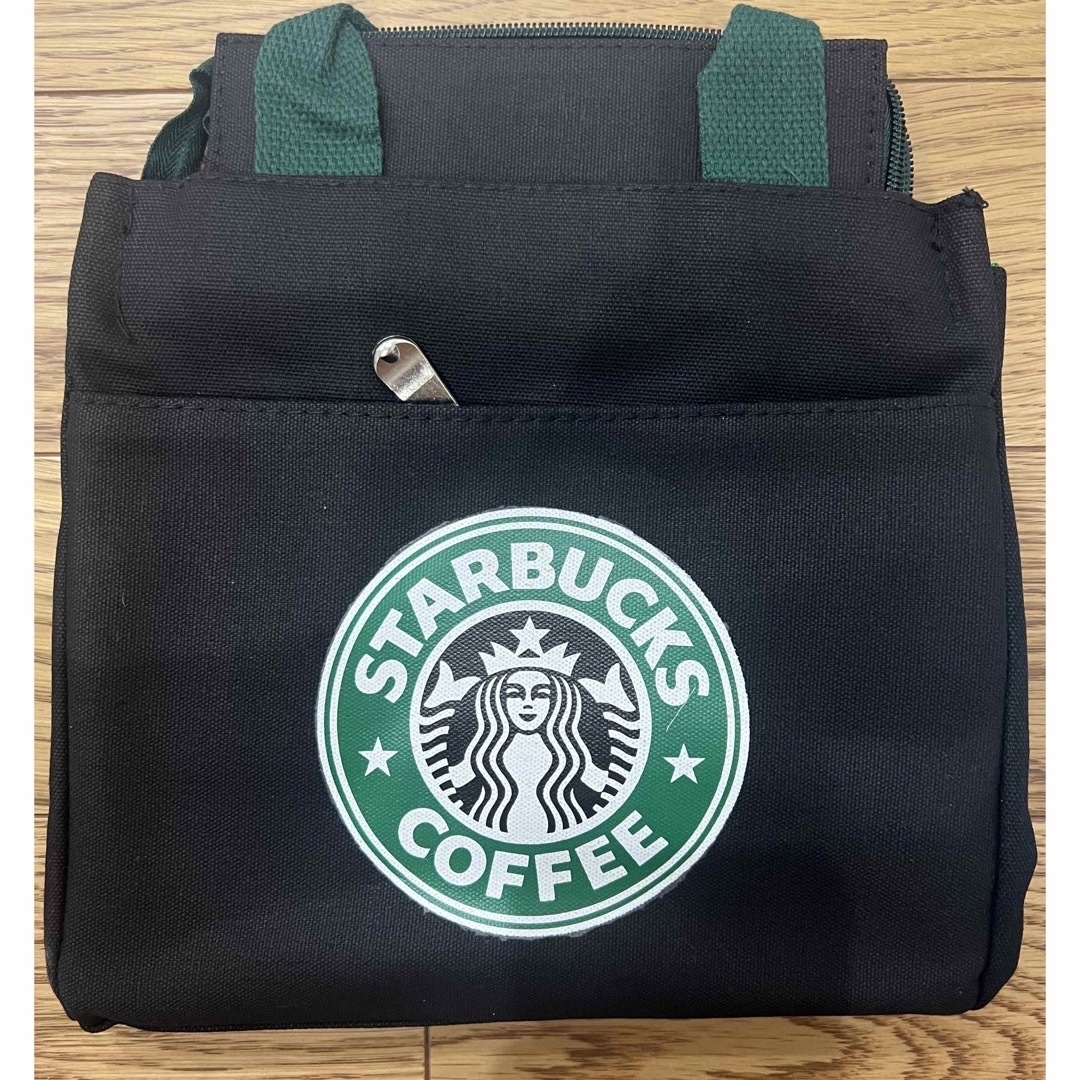 Starbucks(スターバックス)の【スタババッグ 】スターバックス ミニトートバッグ 弁当バッグ 黒　訳あり レディースのバッグ(エコバッグ)の商品写真